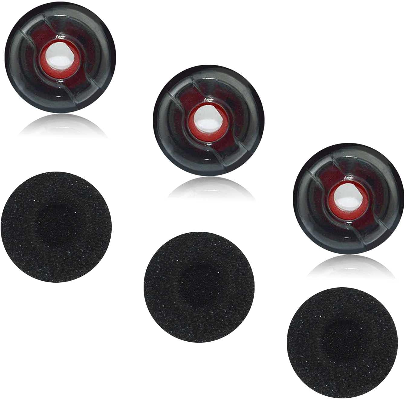 RhinenetReplacement Original Ear Tip with Foam Covers For Plantronics Voyager 5200 Series / 5200 UC Bluetooth Headsets (Large)