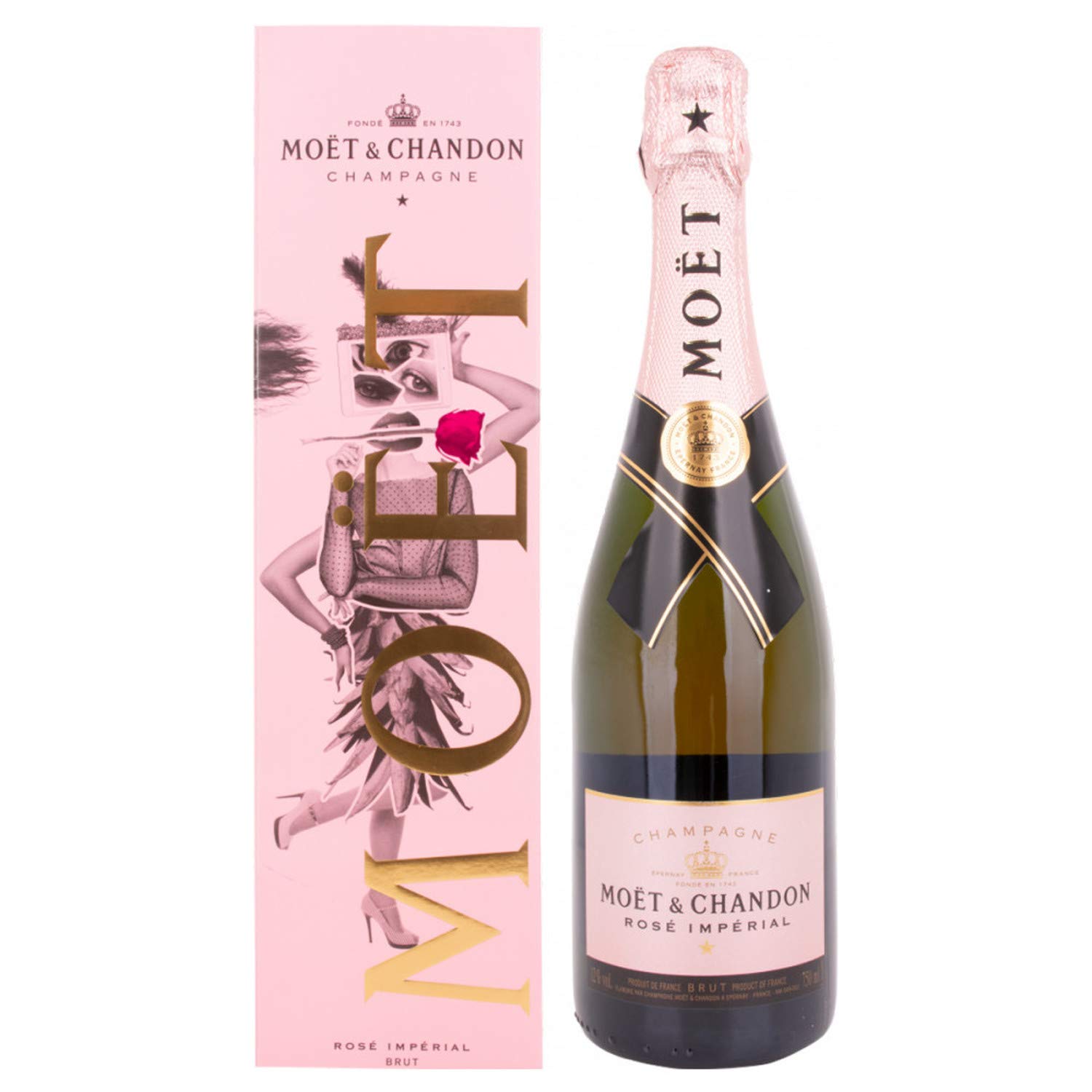Moët & Chandon Champagne ROSÉ IMPÉRIAL Brut Unconventional Love + GB 12,00% 0.75 l.