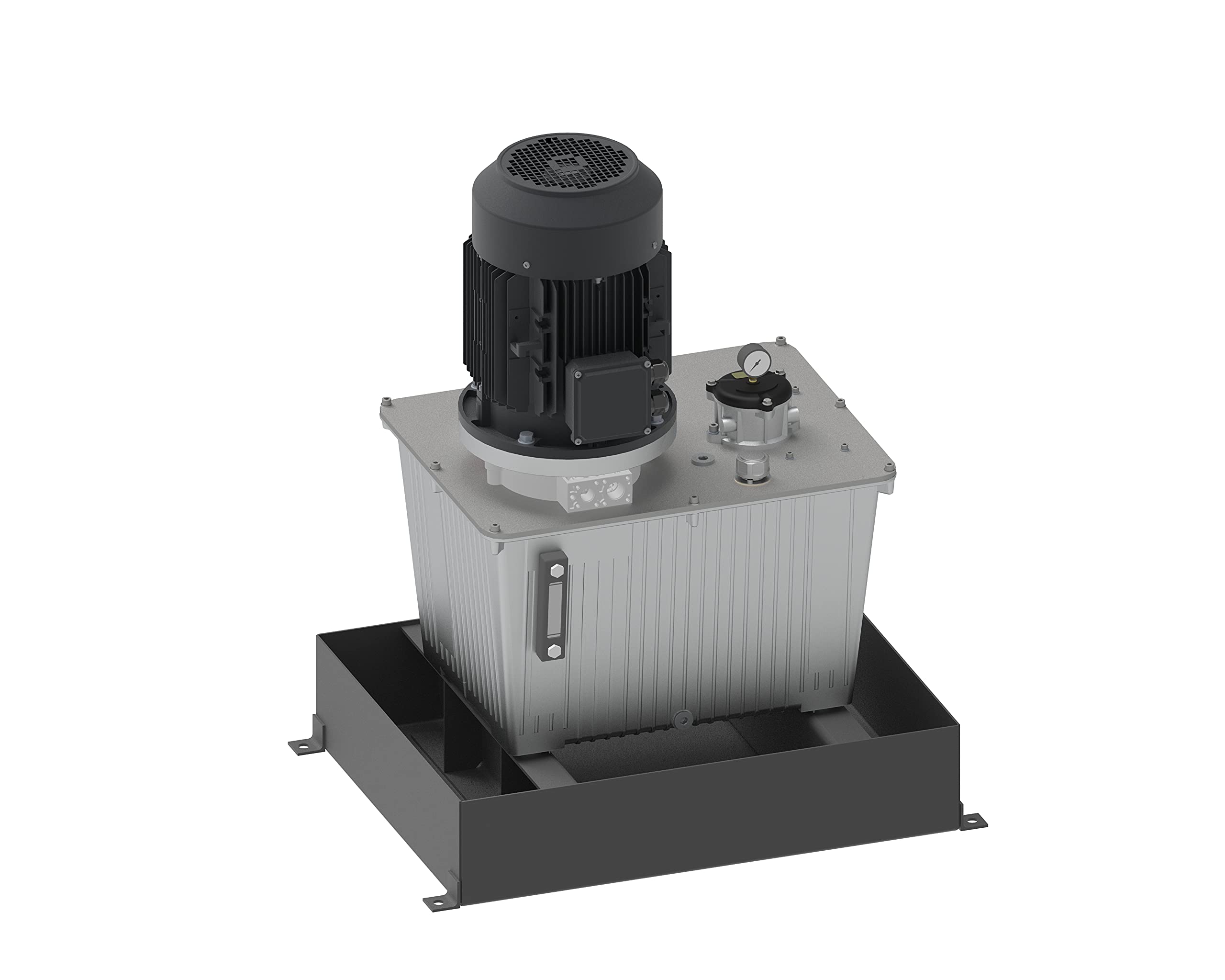 Hydraulikaggregat 4kW/400V 44Ltr Tank 11,6l/min Zahnradpumpe Ölauffangwanne