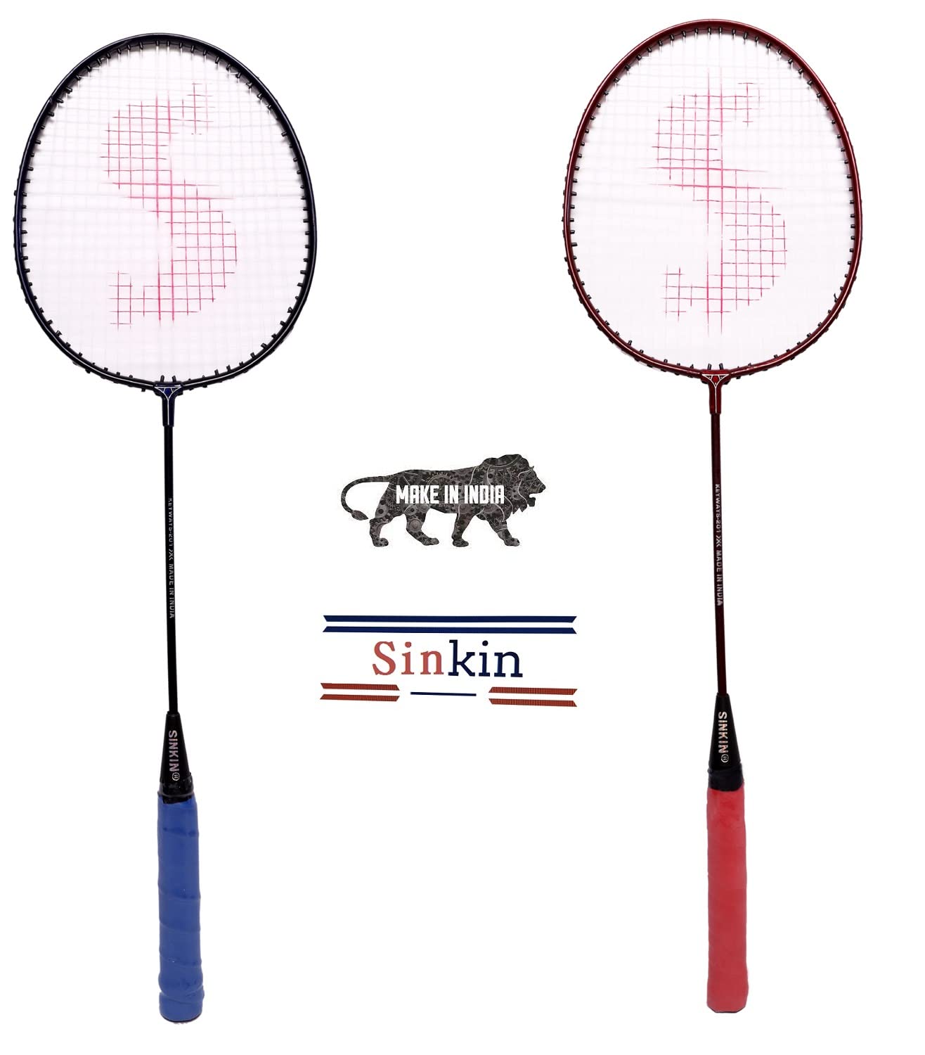 SINKIN Iron Badminton Set of Two For All Family Men, Women, Boys & Girls, Strung Badminton Racket (Pack Of: 2, 250 G) (Red-Blue) (B08RNNGQR4) Amazon Price History, Amazon Price Tracker