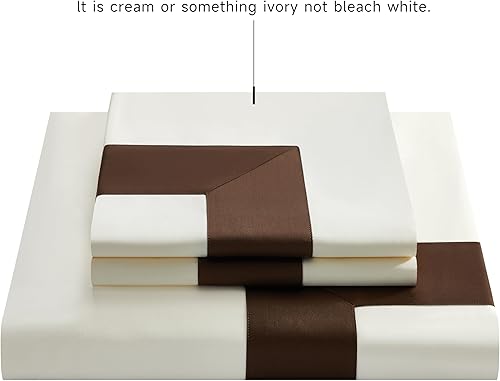 Miniatura 3 de Bicolore Collection - Juego de fundas de edredón de 3 piezas, no incluye relleno, clásico, europeo, 100% algodón egipcio, satén, lujo de 400 hilos,