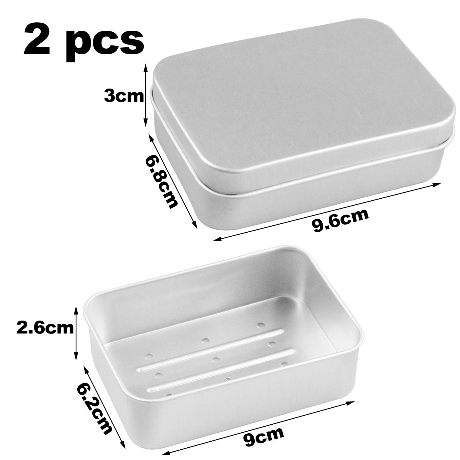 Boîte Savon Voyage Boîte à Savon Voyage KGDUYC - Étanche, Égouttoir Amovible, Aluminium | Pour Savon Solide Hôtel Dortoir