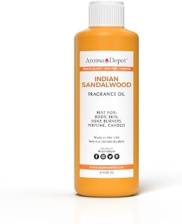 Aroma Depot Indian Sandalwood Perfume/Body Oil (7 Sizes) Our Interpretation, Premium Quality Uncut Fragrance Oil (16 Ounce Plastic Bottle (480ml))