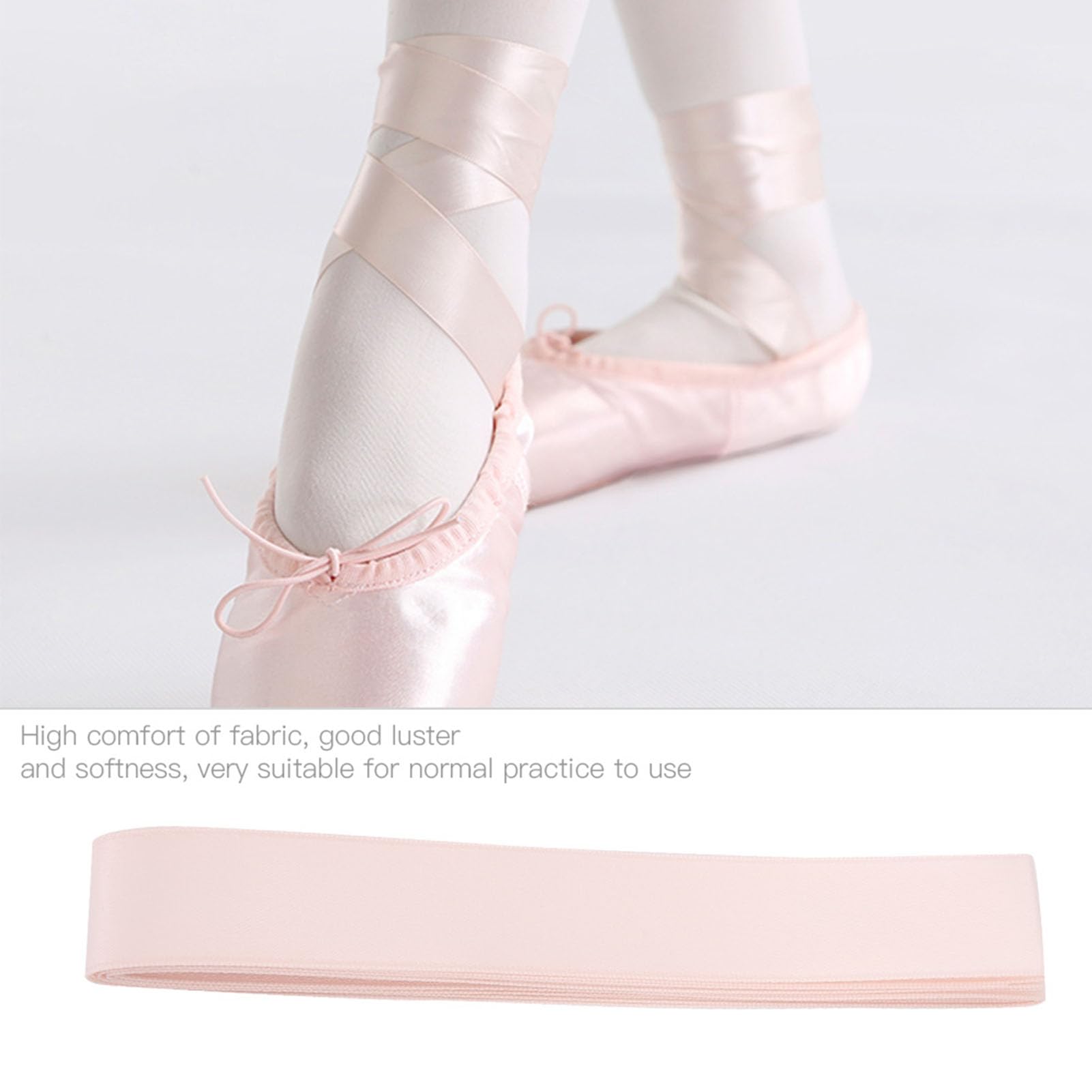 cardyven 250CM Ladies Ballet Dance Ribbon, Dance Satin Ballet Ribbon Pointe Shoes Accessories for Aspiring Ballerinas Dance Teachers