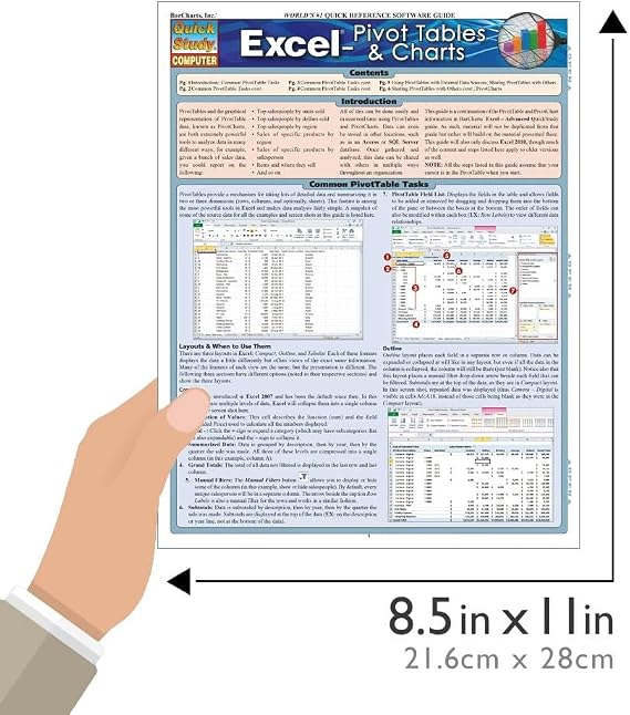 Excel: Pivot Tables & Charts: QuickStudy Laminated Reference Guide (Quick Study Computer)