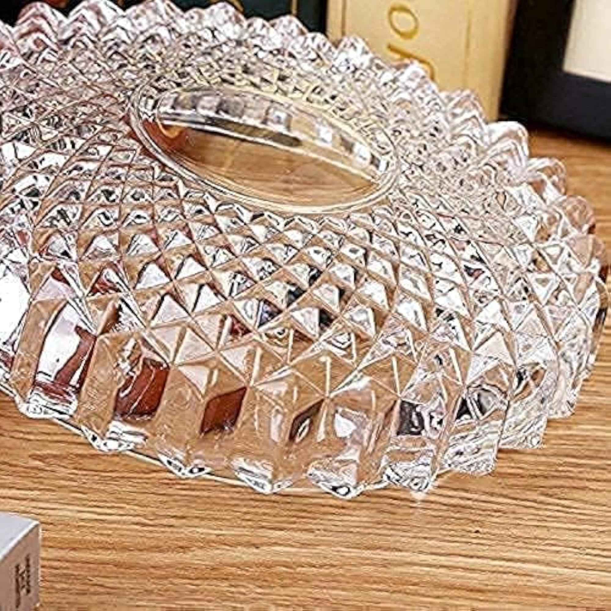 Heavy Glass Crystal Ashtray for Home Use
