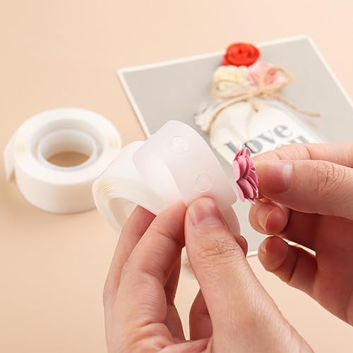 Miniatura 6 de Briartw 300 puntos adhesivos ultrafinos para manualidades, mini puntos de pegamento transparentes de 18 pulgadas (0.118 in), puntos adhesivos