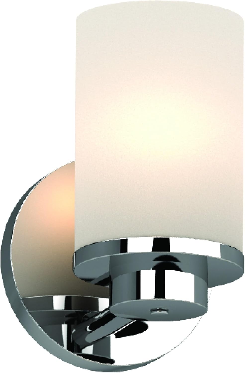Volume Lighting 1161-3 Sharyn Single Light 7" Tall Bathroom Sconce with Frosted Glass Cylinder Shades