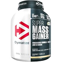 Dymatize Super Mass Gainer Gourmet Vanilla 2943g - Weight Gainer Powder + Carbohydrates BCAAs and Casein