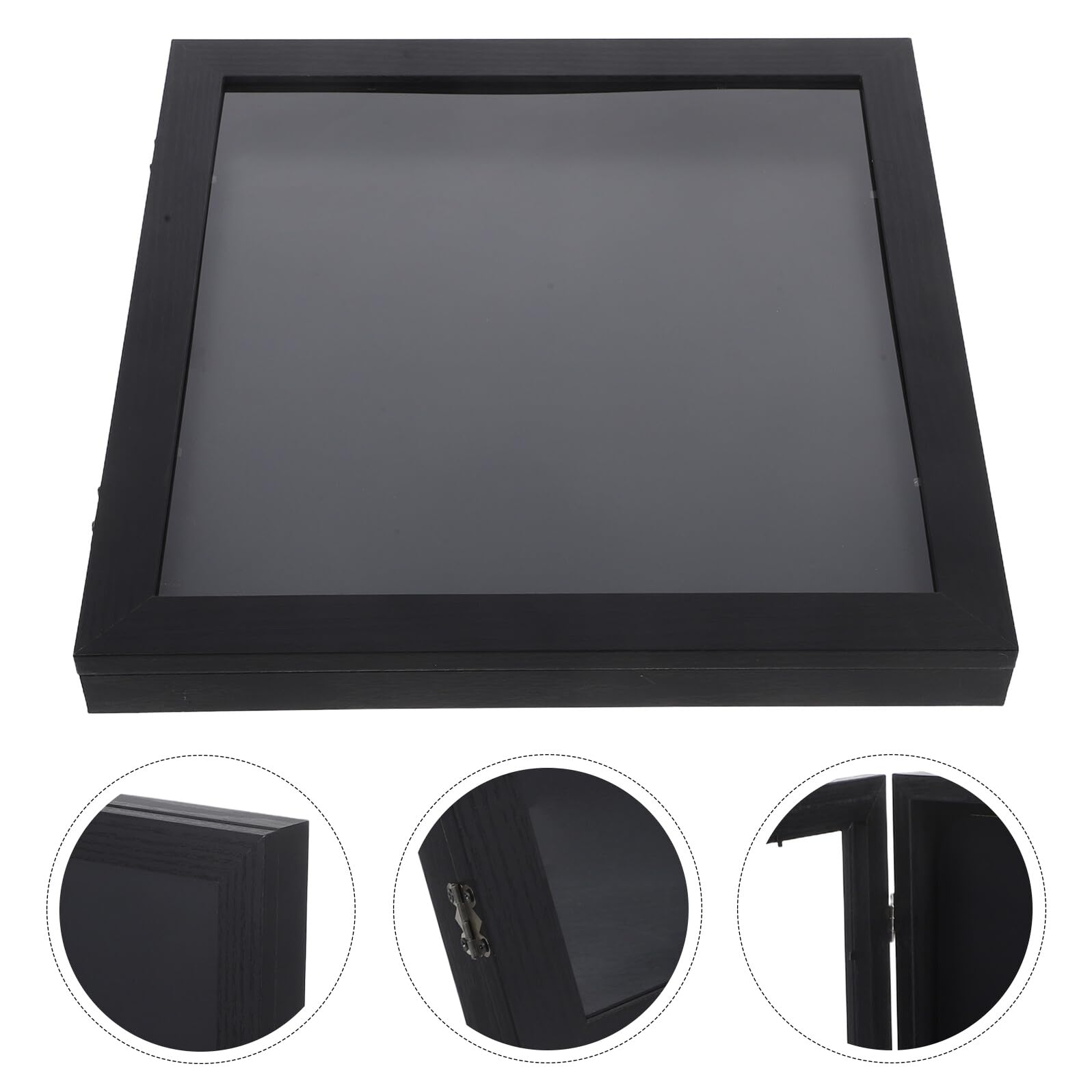 CALLARON Caja de Sombra para Camisetas Deportivas Marco de Fotos Madera Negra 13X13 para Exhibición de Uniformes de Fútbol y Béisbol, Adecuado para Fanáticos del Deporte