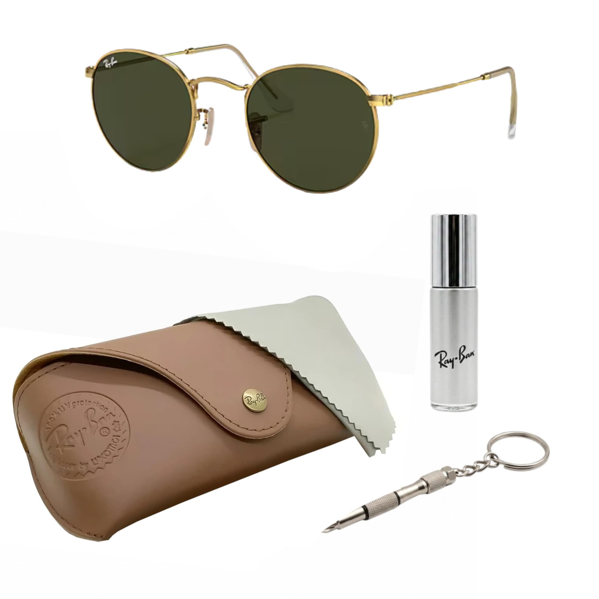RB3447 ROUND METAL Sunglasses with Official Eyewear Kit