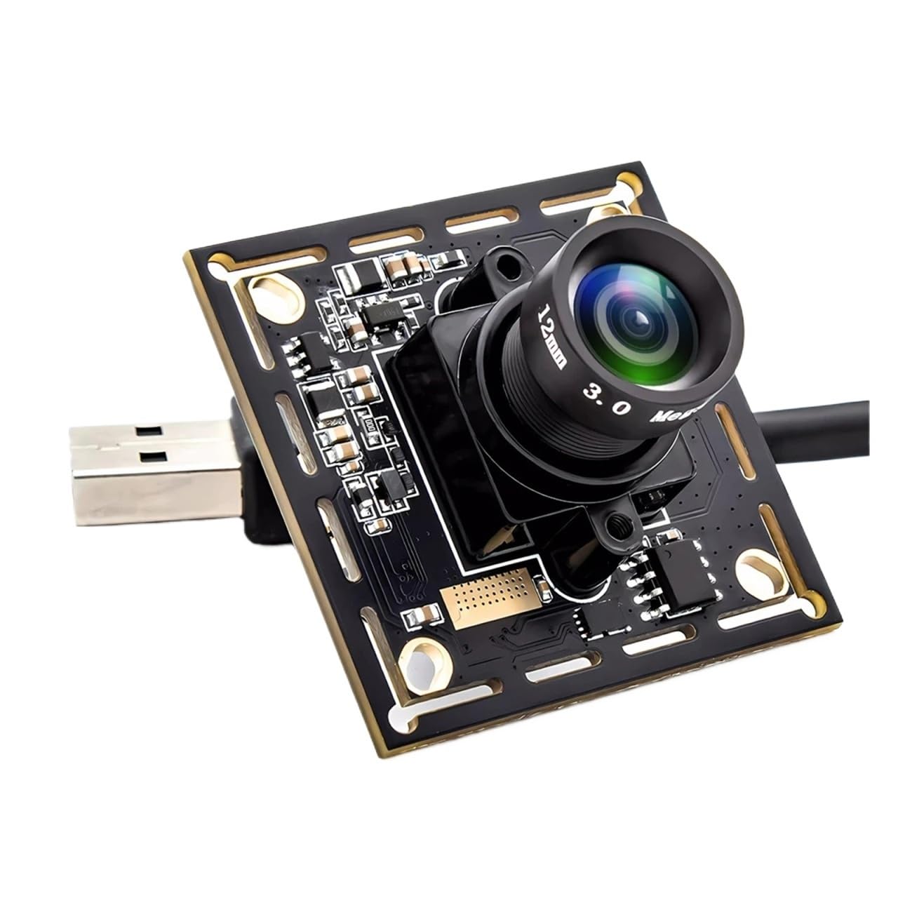 Global Shutter 12mm USB Camera Module 120FPS 720P 90FPS 1080P Blur 26Degree M12 Lens AR0234 Board High Frame Camera-image-12
