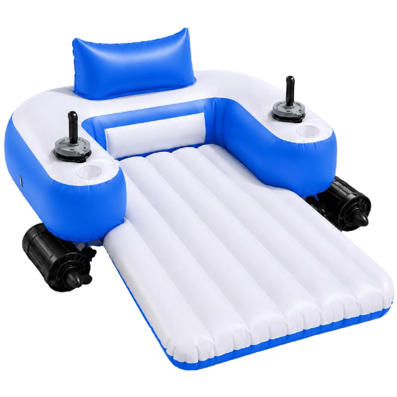 Flotador Tanque Inflable Motor,Tumbona Eléctrica 360° Piscina Propulsor A | Joystick de Control,330 Lb Capacidad Perfecto para Relajarse en Piscina,Lago o Playa