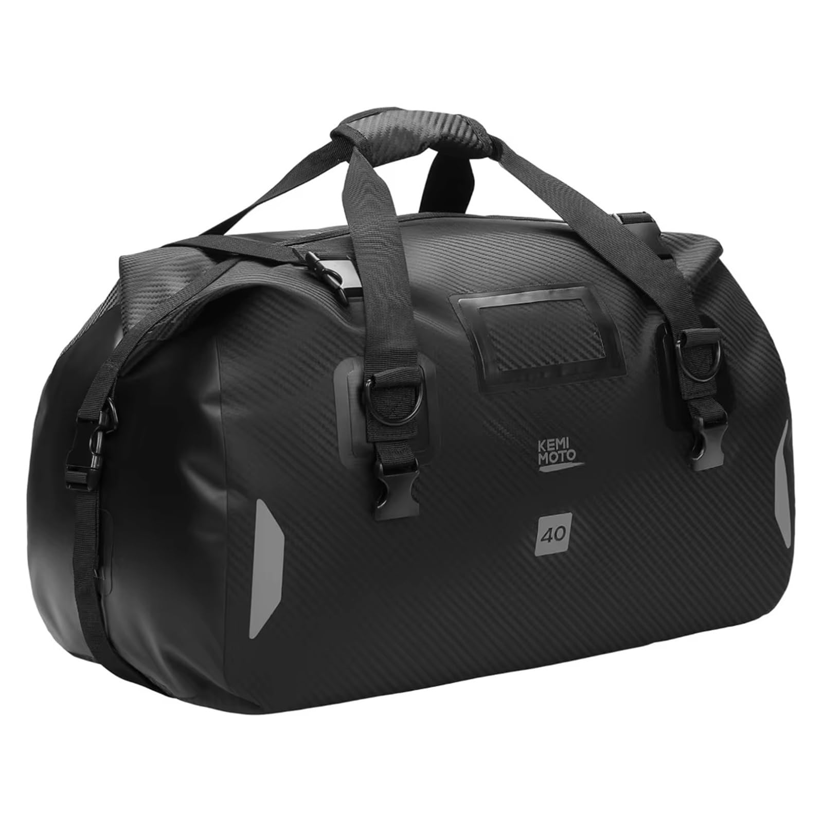Borsa Bagagli Borsa A Secco Per Moto 40L 65L Impermeabile In PVC Morbida Per Bagagli Viaggio Borse Sella Ciclismo Campeggio All'aperto