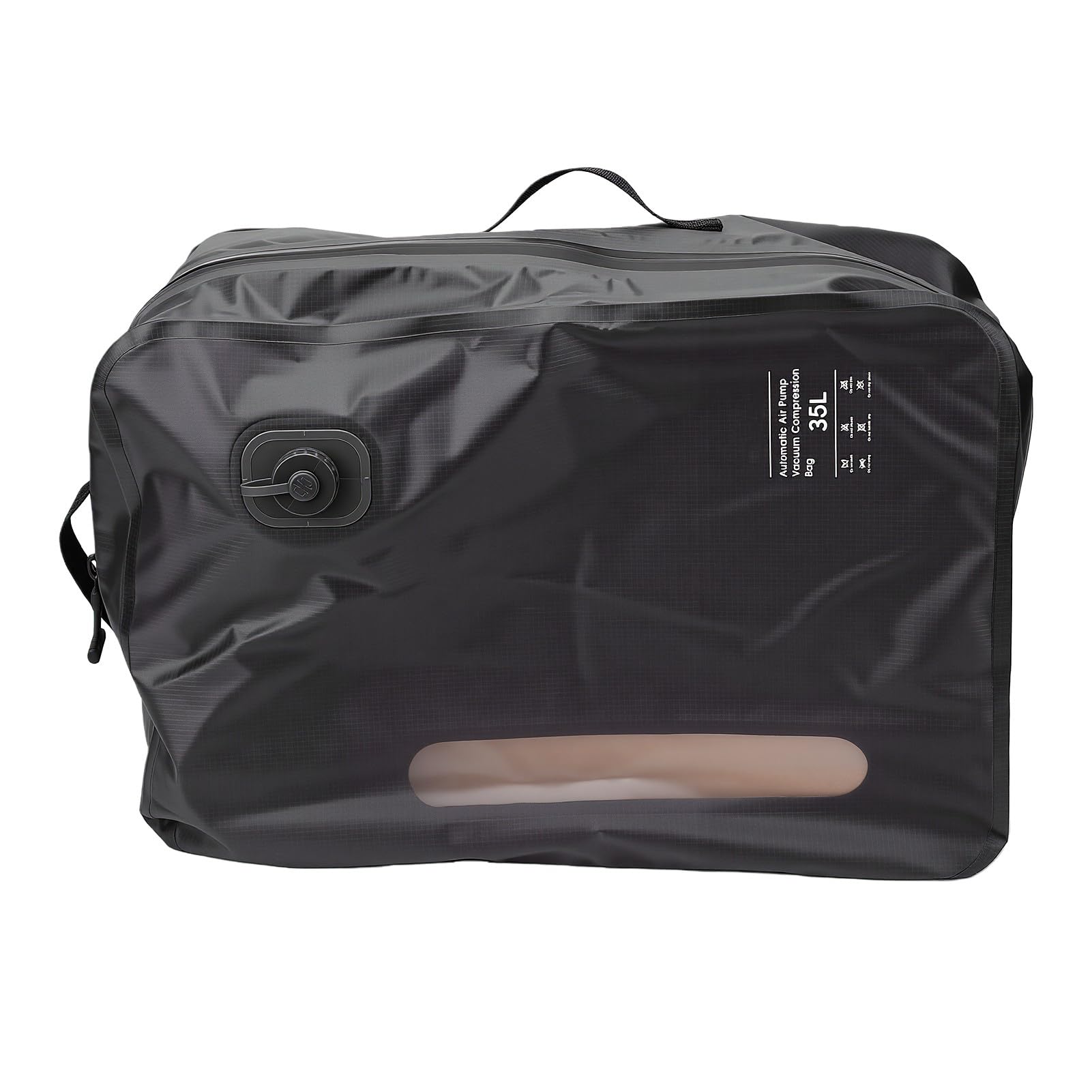 banapoy 35-l-Vakuumbeutel für Reisen, Wiederverwendbarer Vakuum-Kompressions-Reisebeutel, Beutel mit Automatischer Pumpversiegelung, Platzsparende Aufbewahrung für Handgepäck-Rucksack (GRAY)
