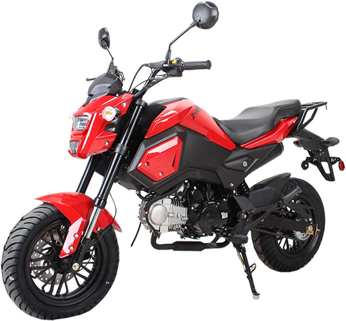 X-PRO 125cc Vader Adult Gas Motorcycle Dirt Motorcycle Street Bike(Red)