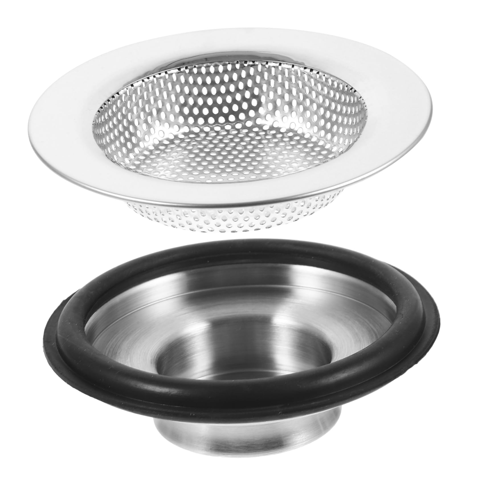 Tofficu 5 Ensembles Crépine D'évier Filtre Gardien De Lavabo De Cuisine Passoire De Puits Gardien D'élimination Des Ordures Pour Canalisations D'évier Silver Acier Inoxydable