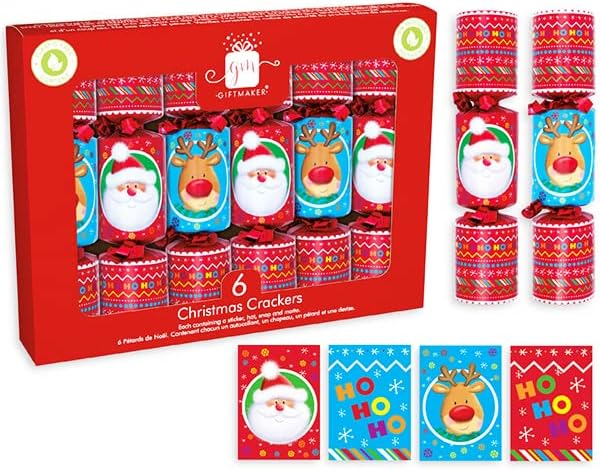 Family Christmas Crackers | 15cm or 6in Christmas Family Crackers With ...