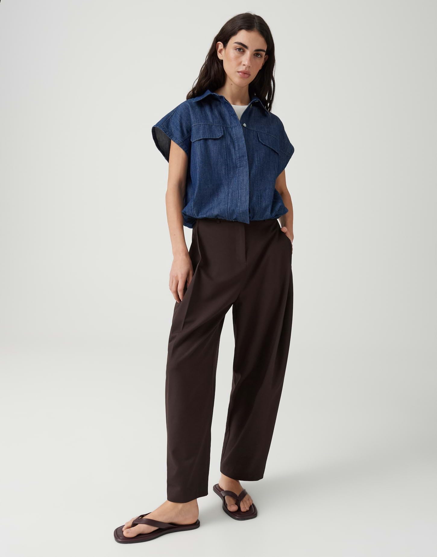 OPUS Damen City Pants | MYHI Relaxed City Pants aus nachhaltigem BCI Cotton Mix