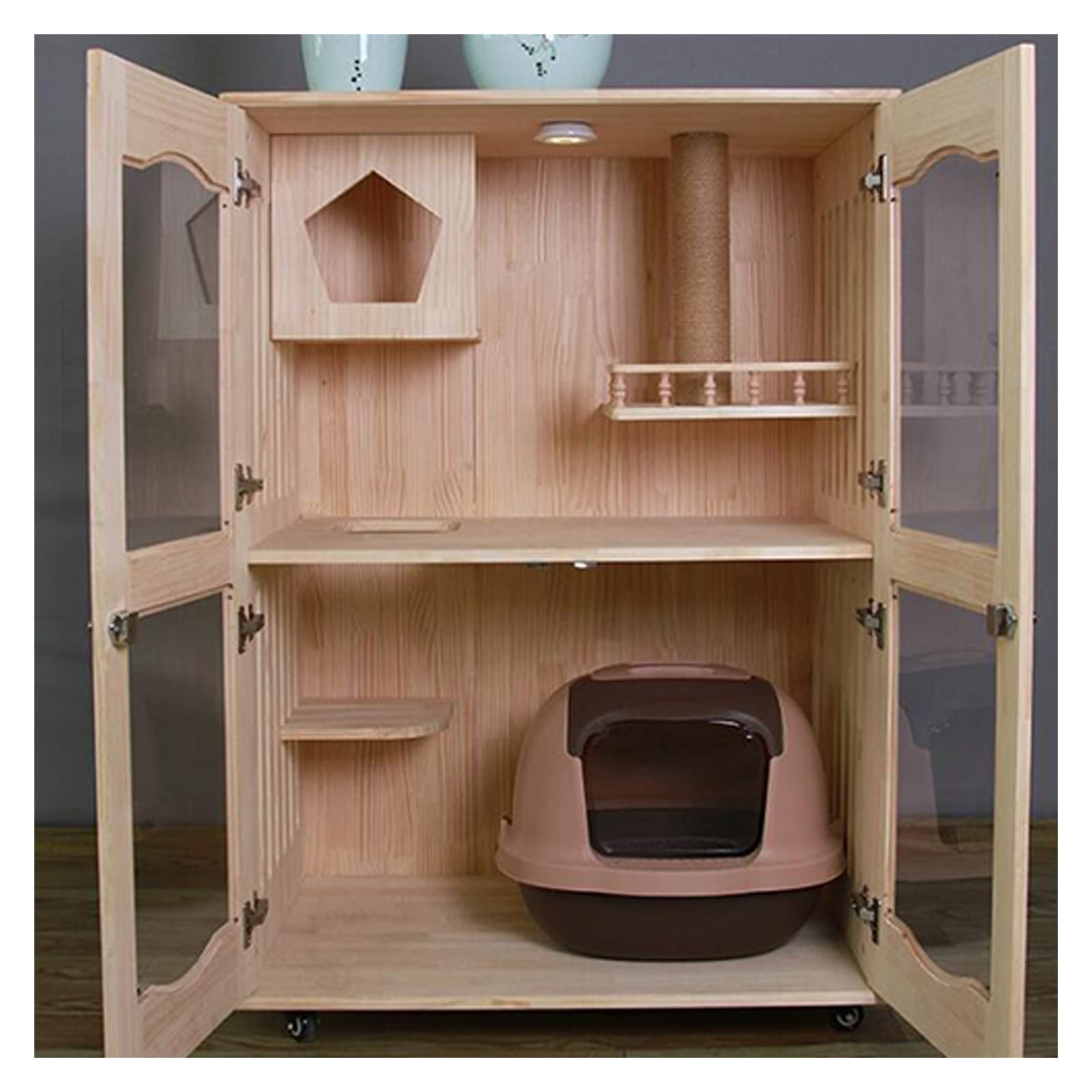Casa para Mascotas/Jaula para Mascotas， Jaula para Gatos， casa para Gatos， Villa， Sala de Entrega， Marco de Escalada para Gatos， casa para Gatos de Juguete，,4