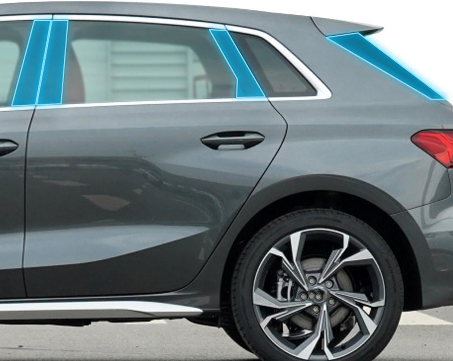 JCAKES Car Exterior Car B C Window Pillar Anti-Scratch TPU Protective Film Anti-Scratch Repair Film PPF refit，for Audi A3 8Y 2021-2023