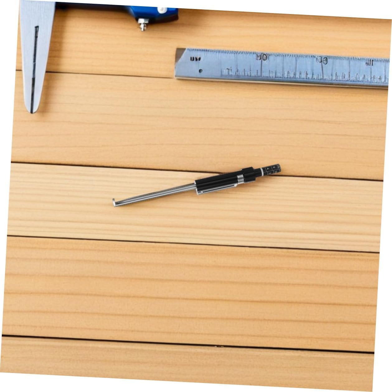 2pcs Automotive Brake Pad Gauge and Measurement Tool with Color-Coded Scale for Internal and External Pads Brake Wear Detection Pen for Vehicle Maintenance