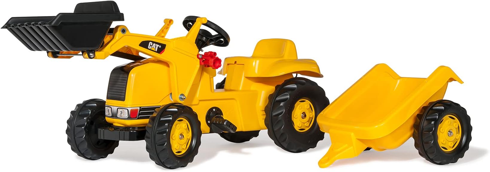 rolly toys | rollyKid CAT Caterpillar | Kids Tractor with Loader and Trailer | 023288,161 x 47 x 55 cm