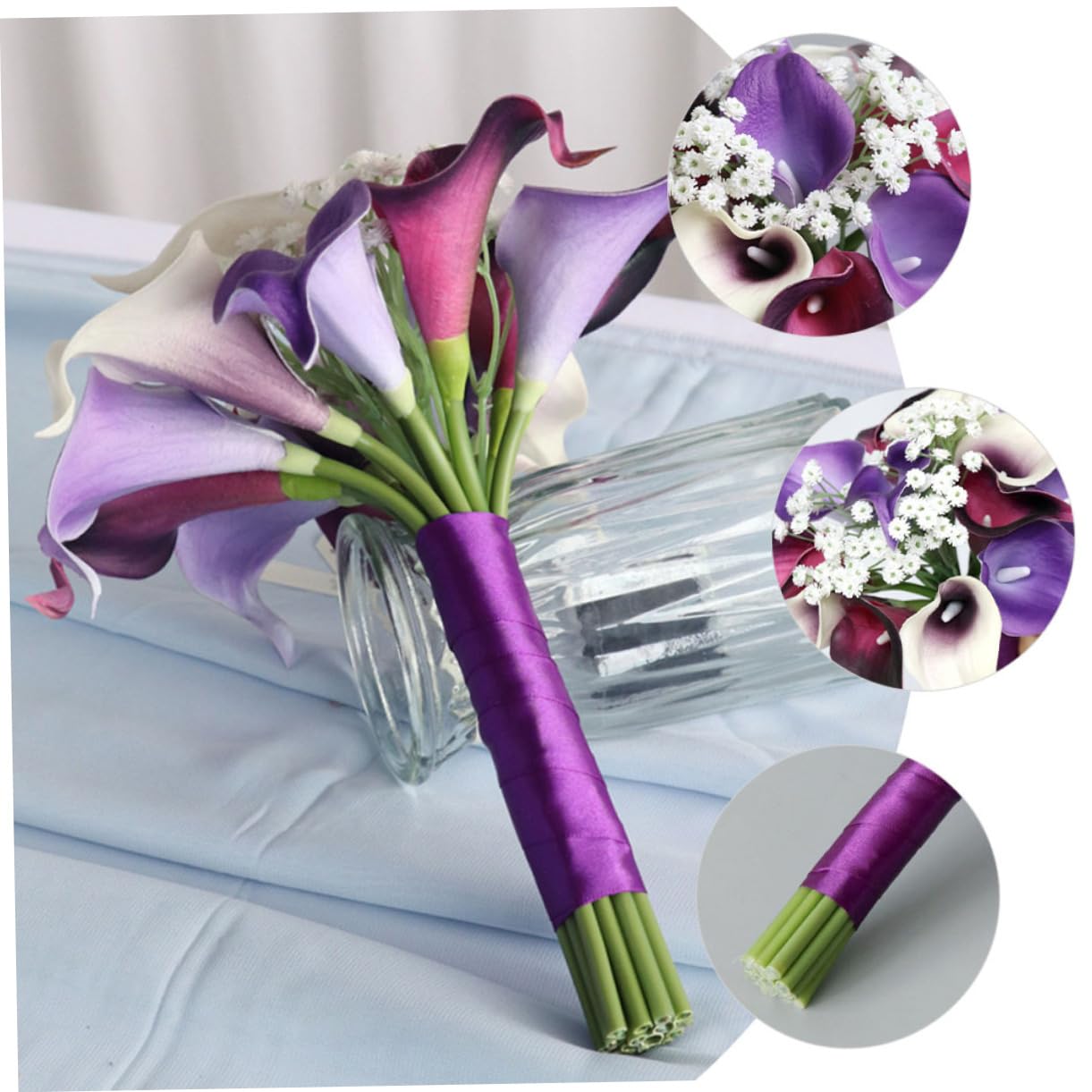 ABOOFAN Bouquet di Fiori Artificiali in Pu Effetto Decorativo Elegante