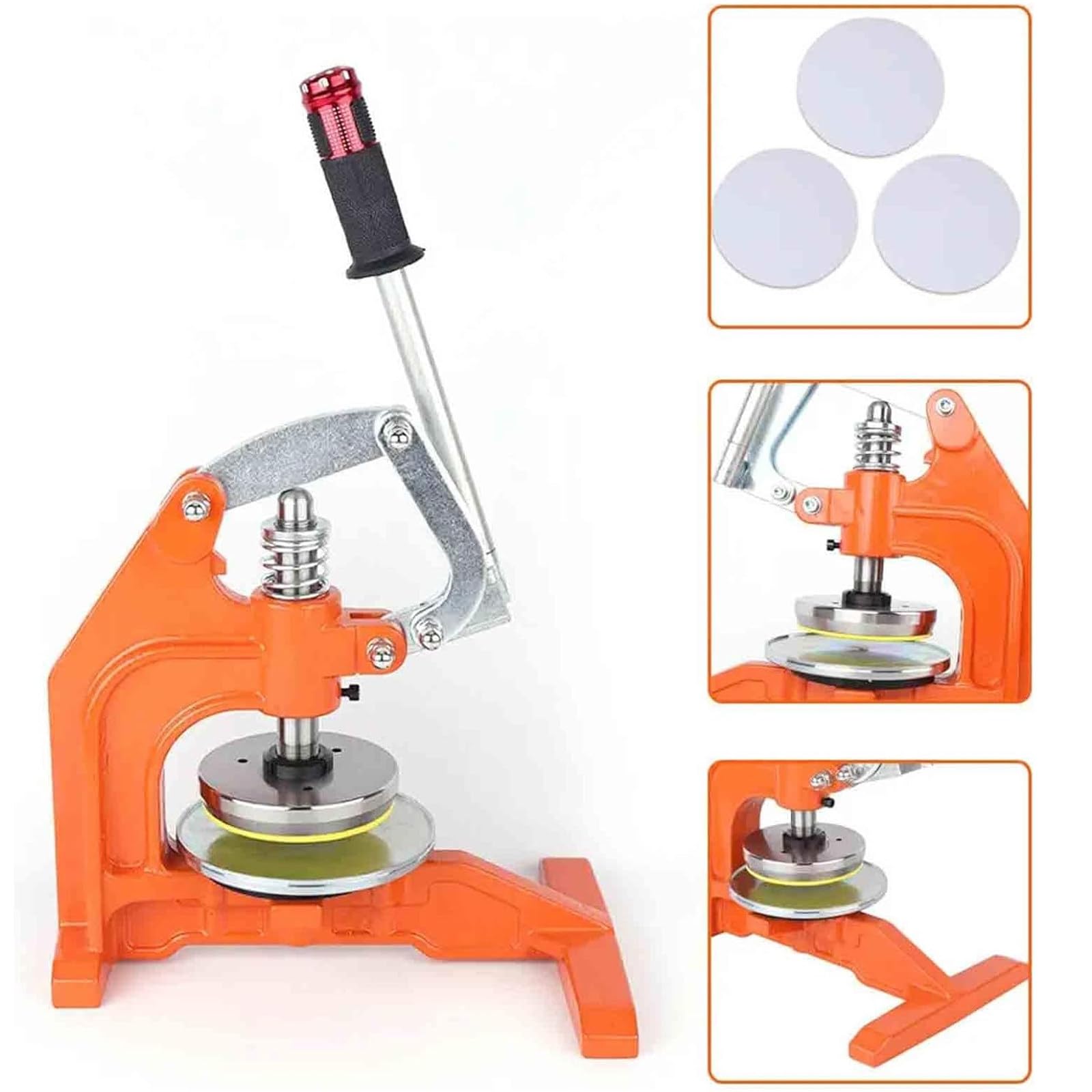 Taglierina rotonda per campioni di stoffa, coltello campionatore per tessuti e plastica, taglierina a disco a pressione manuale da 100 mq per campioni di carta e moquette