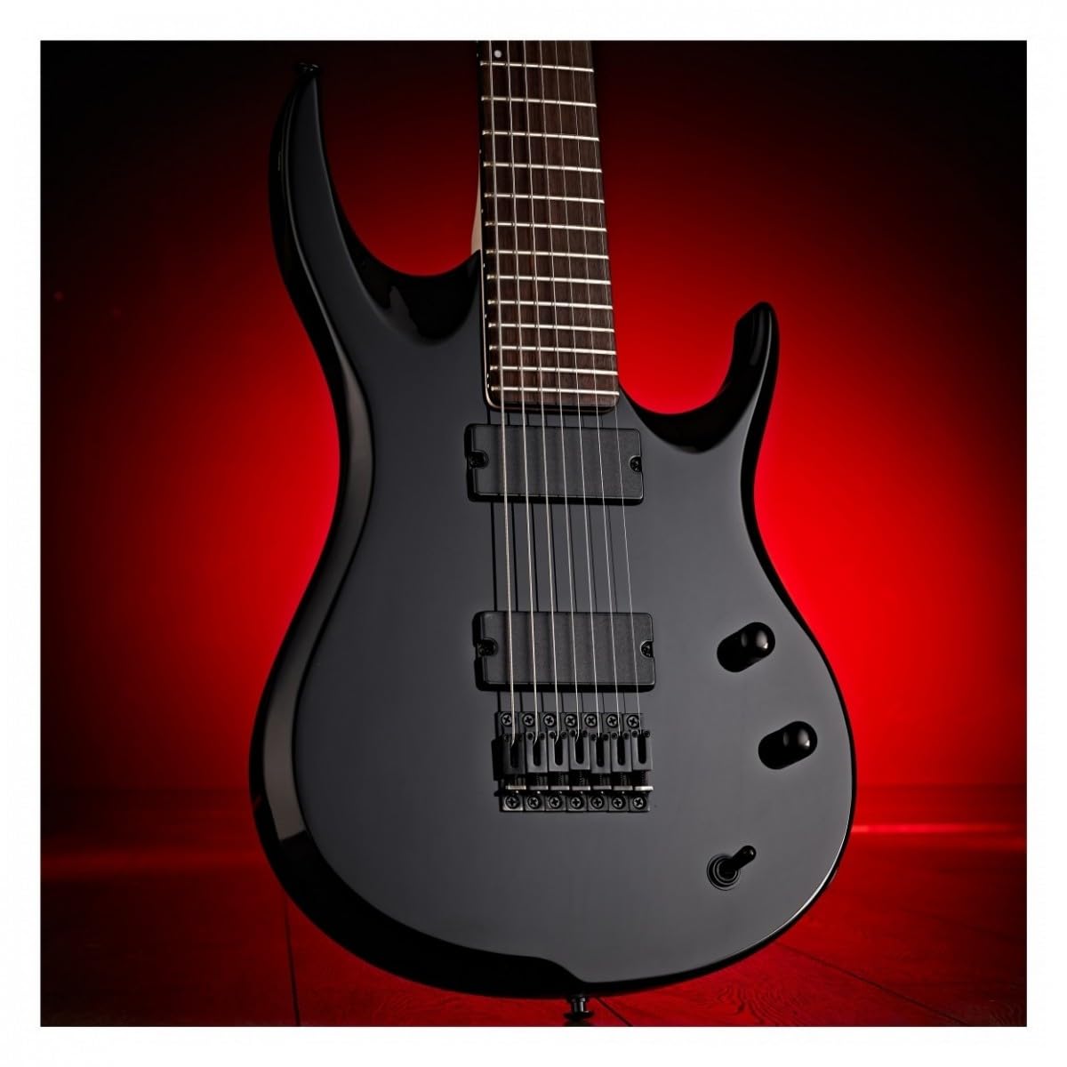 Guitarra Eléctrica 7-Cuerdas 27" Longitud Escala 529 por G4M, Jet Black