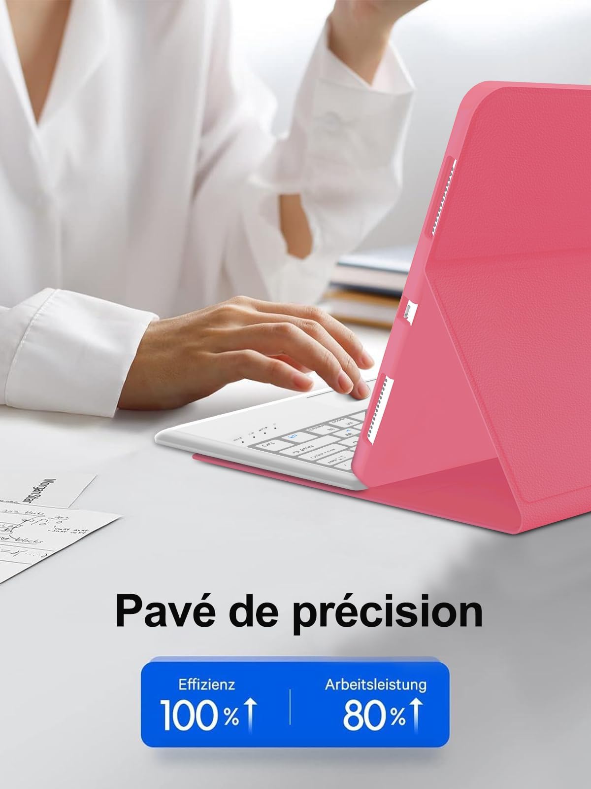 Coque Clavier pour iPad Air 13 (M4 2026/M3 2025/M2 2024) avec Pavé Tactile