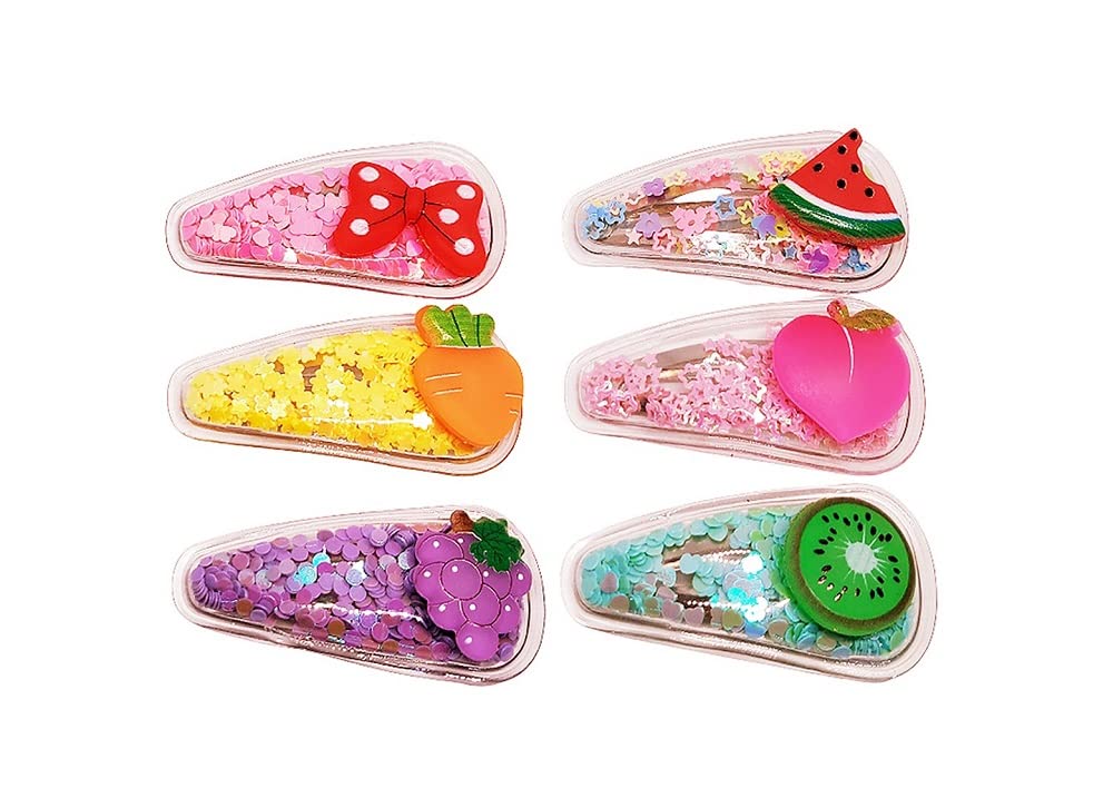 Trendy Works 6 Pieces Fruit Shape Snap Hair Clips Tic Tac Hair Pins Hair Slides Hair Accessories for Kids Girls (Multicolor) (B0B1YTW1L3) Amazon Price History, Amazon Price Tracker
