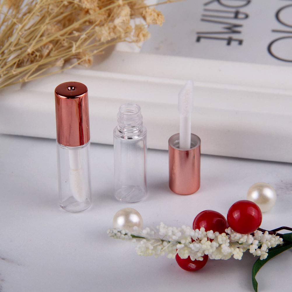 Amazon.co.jp: 1.2mlローズゴールド蓋ミニクリア空の詰め替え可能な