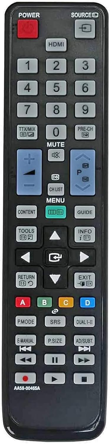 VINABTY AA59-00465A Replaced Remote Control dedicated for Samsung TV LE32B554 LE37B550 UE37D5000PW UE40D5000PW UE46D5000PW UE32D5000 UE37D5000 UE40D5000 UE46D5000 UE32D4020NW UE32D4000NW