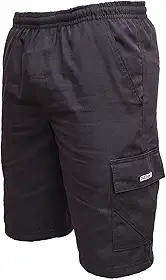 Bermuda Calção Brim Sarja Masculino Elástico Cordão Cargo 5 bolsos Algodão Reforçado Uniforme