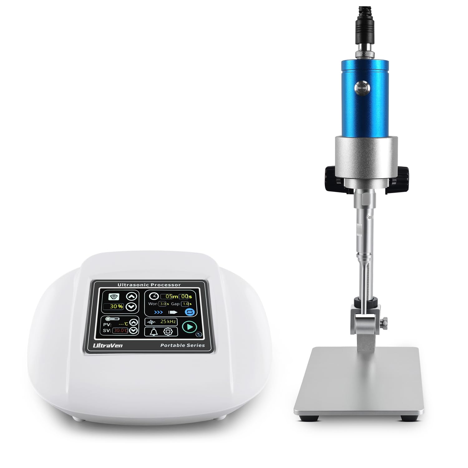 Handheld Ultrasonic homogenizer Processors,Cell Disruptor,Power 400W Volume 0.5-300ml Frequency 19-25KHz Control Mode Automaticmanual switchable, UP-