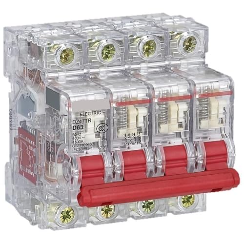 GVBAEPIEO DZ47TR Transparent Circuit Breaker; MCB 6kA 4P C Type 25A