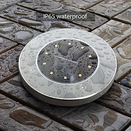 Lixada Solar Power Energy Ground Lawn Lamp 4 Pack Sensitive Light Sensor IP65 Resistência à água SMD