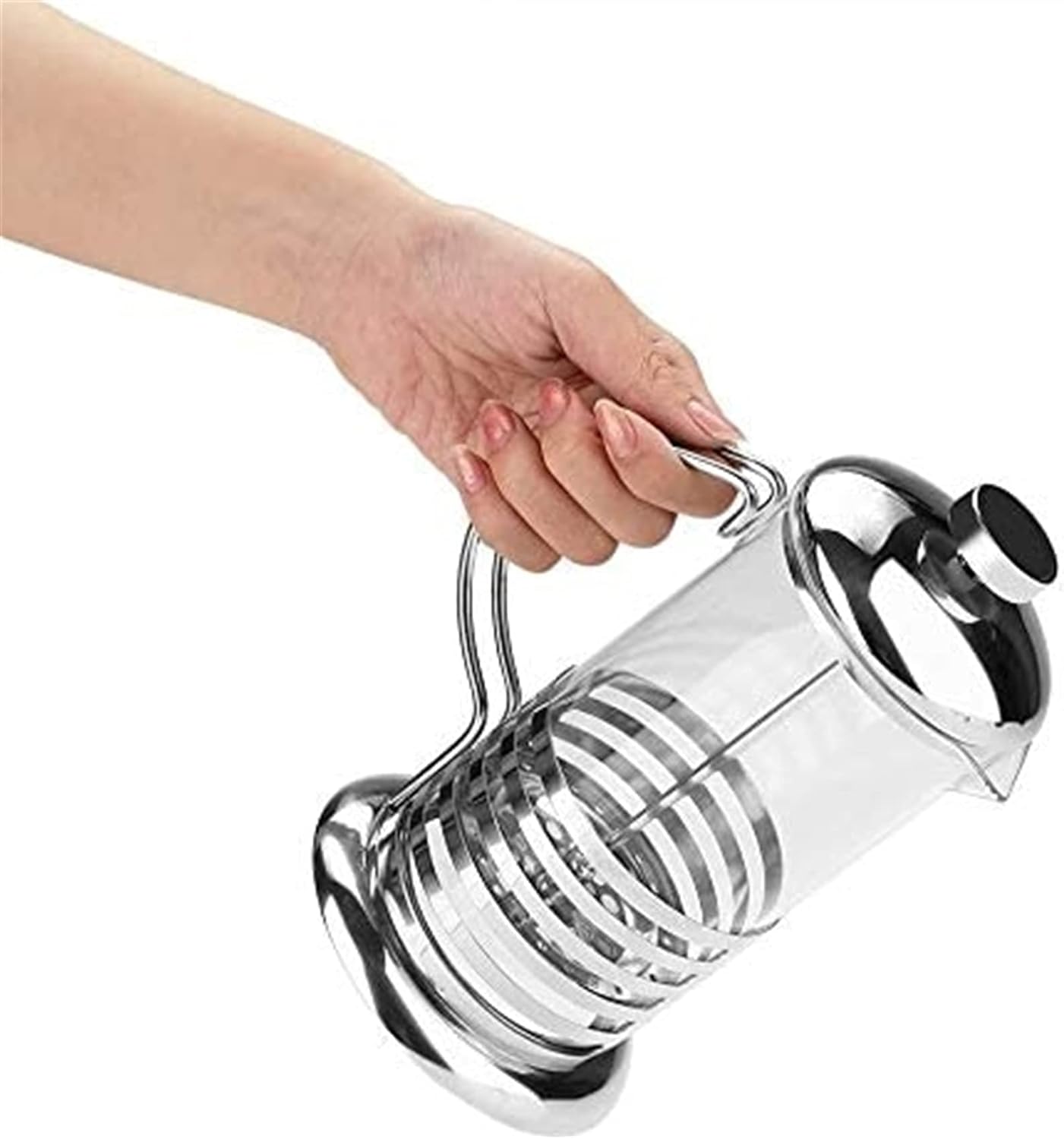 French Presses - Stainless Steel & Heat Resistant Borosilicate Glass French Presses Coffee Maker(34oz)