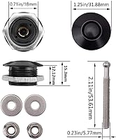 Vista 3 de Paquete de 2 clips de cierre rápido con botón de presión para cofre, kit de cierre universal de 1.25 pulgadas/32 mm de diámetro, aleación