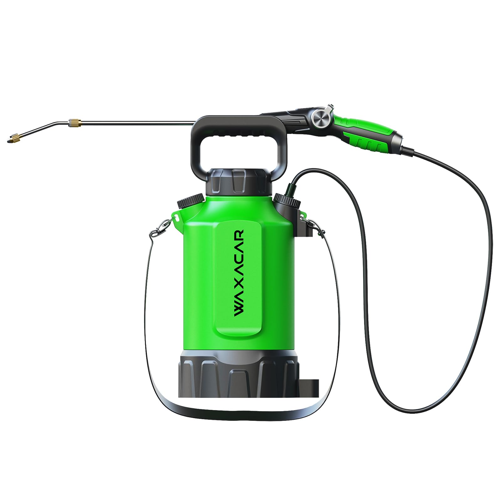 Pulverizador de presión eléctrico inalámbrico, funciona con pilas, boquilla ajustable, carga rápida USB-C, indicador de alimentación LED, ideal para valeting, jardines, malas hierbas, plantas