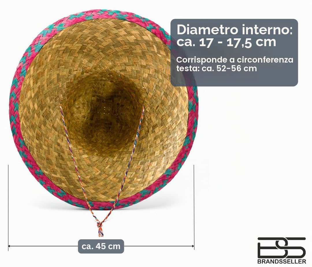 Brandsseller Sombrero - Cappello messico in paglia