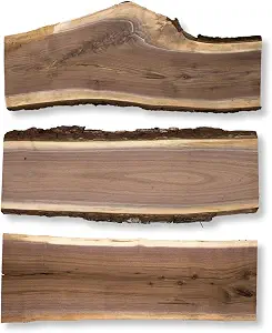 Walrus Oil - Rustic Walnut Wood Slabs, 36" Long x 10-14" Wide x 7/8" Thick (3-Pack)