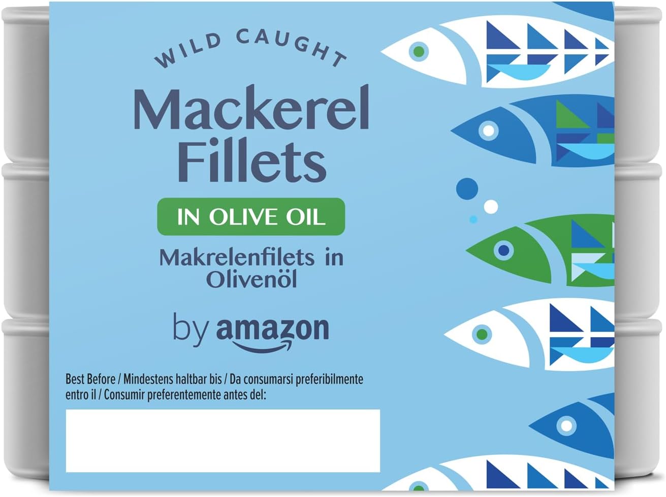 by Amazon Mackerel Fillets in Olive Oil, 3x125g