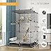 QWPOFISN Bird Cage, Bird Cages for Parakeets Parakeet Cage Easy to Move with Tray, Feeder, Platform for Parrot, Cockatiel, Lovebird, Pigeon(75 * 75 * 120cm)