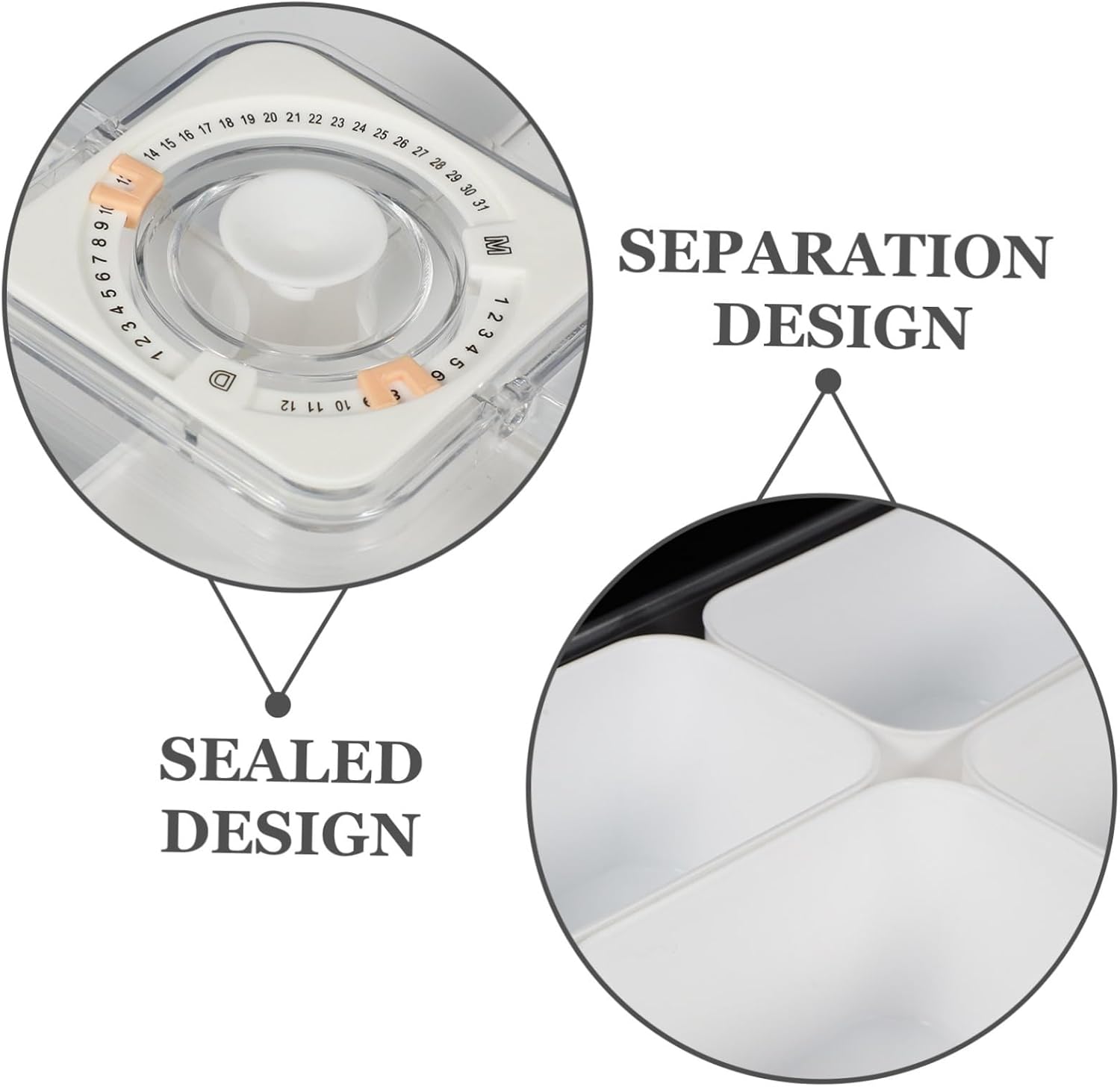 GLEAVI Compartment Spice Storage Box Lids Pantry Organization Condiment Organizer Seasoning Box Food Container Lids