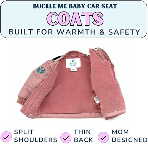 Miniatura 3 de Buckle Me Baby Coats Chaqueta de invierno de asiento de coche más seguro de cierre rápido para niño o niña, como se ve en Shark Tank