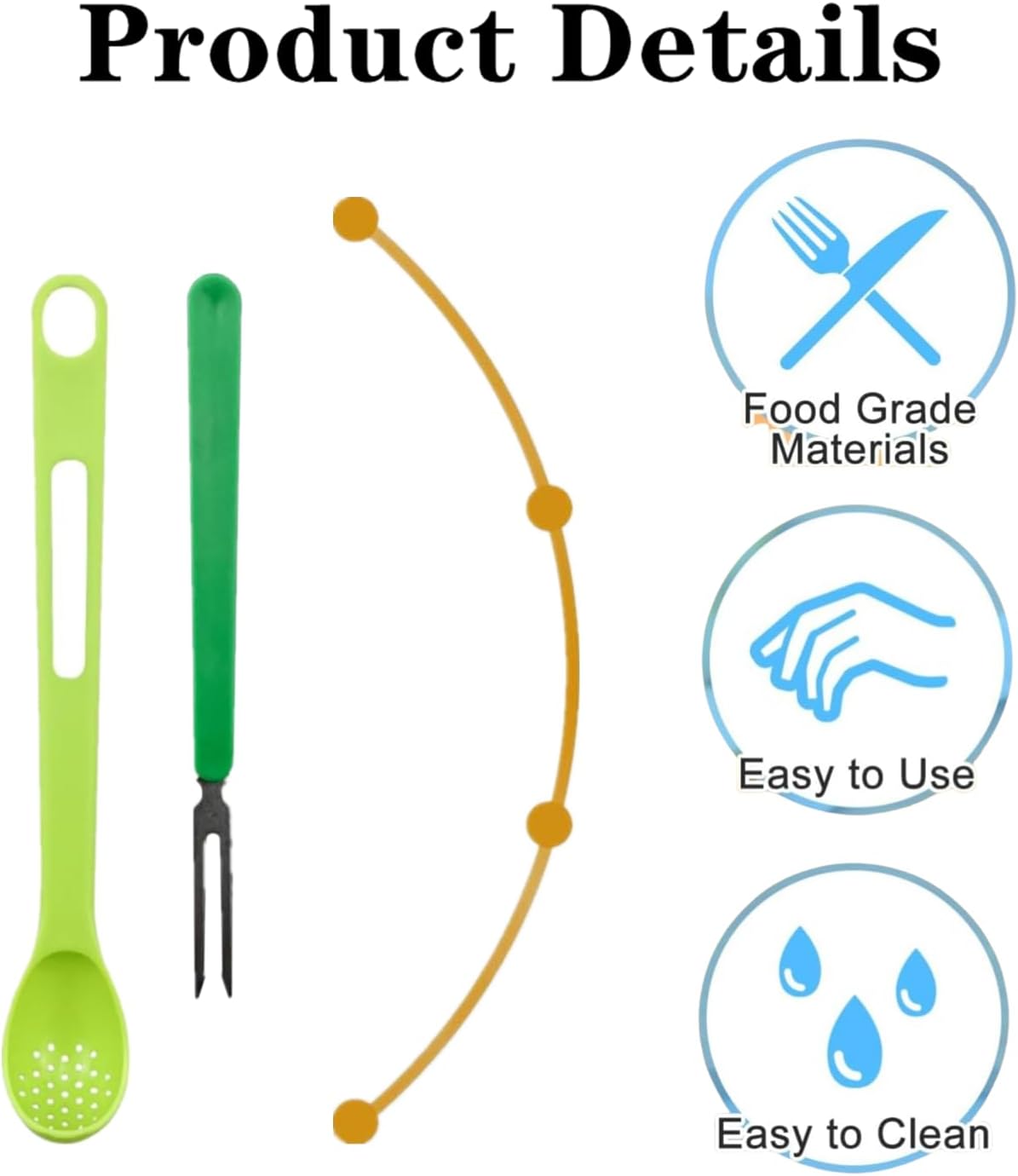 3 PCS Pickle Forks Multifunctional Olive Spoon Pickle Grabber Pickle Picker Pickle Strainer Spoon Plastic Pickle Pick Jar Spoon and Fork Set for Kitchen