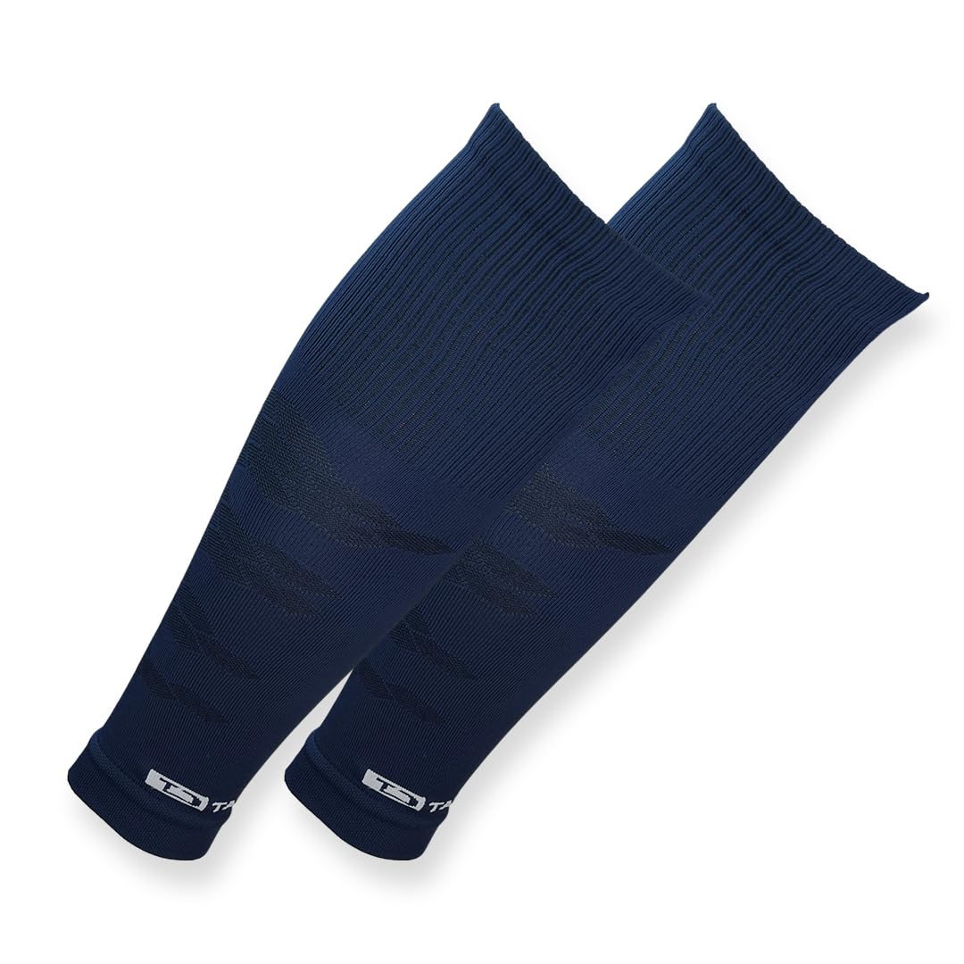 TAPEDESIGN - "TUBES PRO" 1 Paar Fußball Stutzen (ohne Socken) Navy für Damen, Herren & Kinder - Fussball Sleeves für Schienbeinschoner - Fussball-Stutzen Knie lang - Fußball-Strümpfe (One-Size)