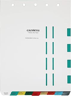 Carstens Heavy Duty Plastic at-Home Healthcare Divider Set, 9-Tab, with Pull Tab Die Cuts, Multi-Color, for Top-Opening 2-Ring, 3-Ring and 5-Ring Binders